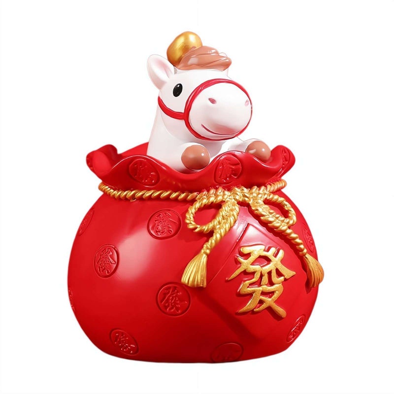 Year of the Horse Resin Desktop Ornament – 3 Sizes Chinese Zodiac Wealth Figurine, High-Precision Collectible Decor for Home Office, New Year Corporate Gift  (Style A) - Image 1